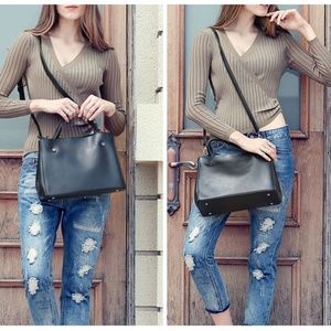 Genuine Leather Shoulder Handbag